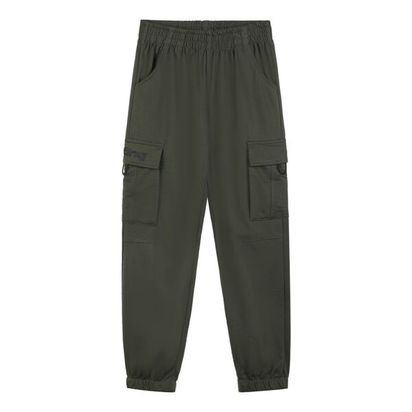 mr jek pantaloni sportivi da bambino con tasconi e polsini pantaloni casual bambino verde taglia 06