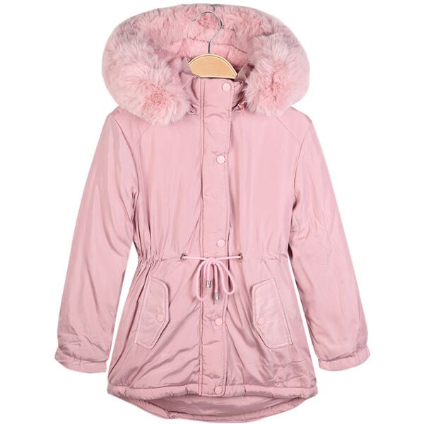 pink baby parka imbottito da bambina con cappuccio parka bambina rosa taglia 14