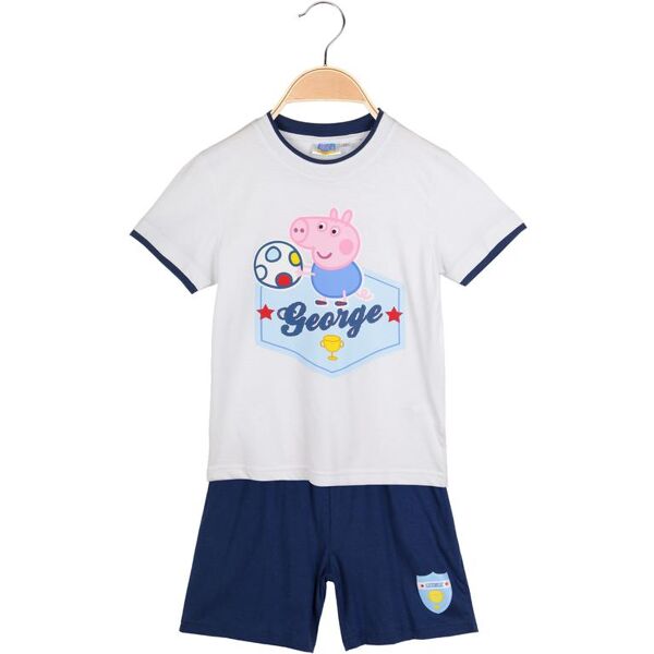 peppa pig pigiama corto bimbo con stampa george pigiami bambino bianco taglia 07