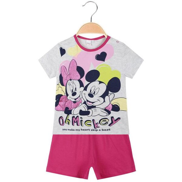 disney pigiama corto minnie da neonata pigiami bambina fucsia taglia 24m