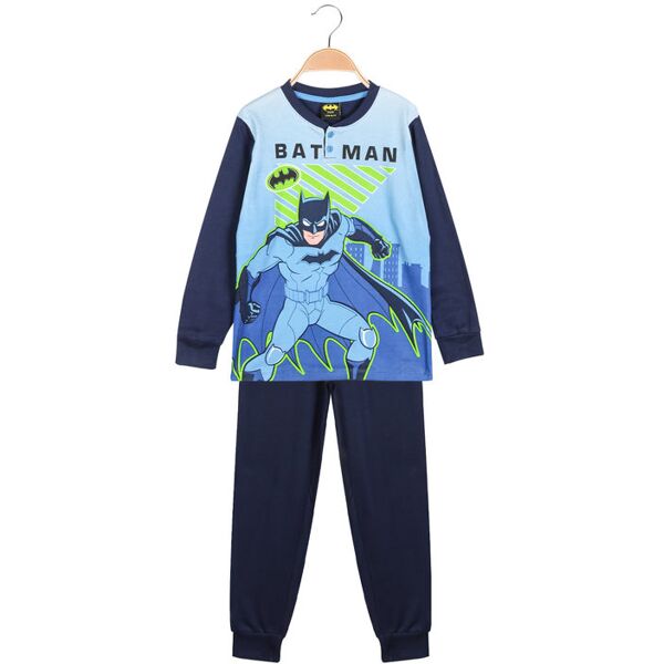 batman pigiama lungo in caldo cotone da bambino pigiami bambino blu taglia 03/04