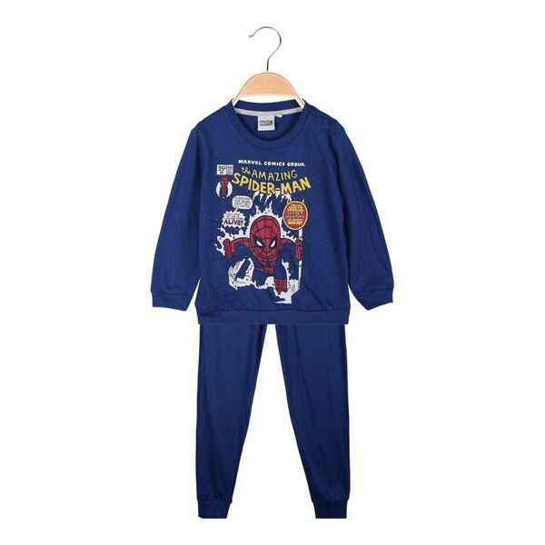 marvel pigiama lungo in cotone da neonato spider man pigiami bambino blu taglia 18m
