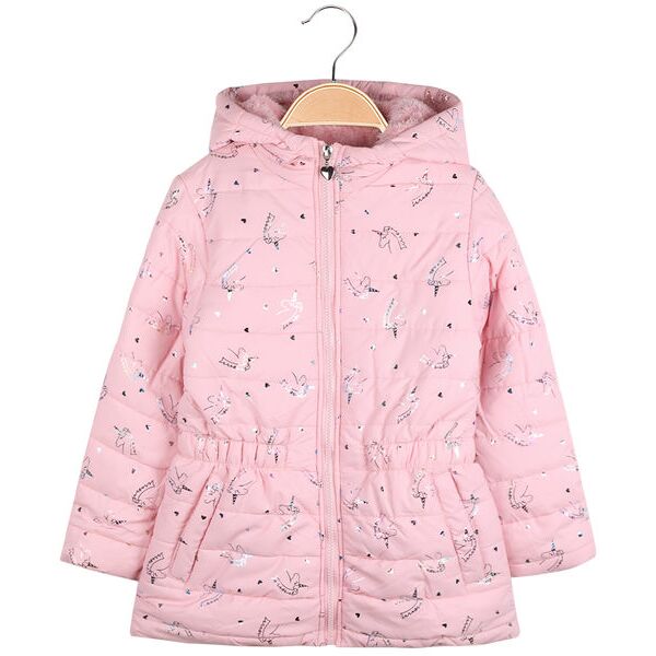 luisa chic piumino con unicorni da bambina con cappuccio giacconi e giubbotti bambina rosa taglia 04