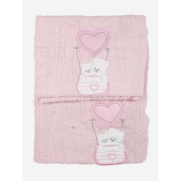 kotton set 2 asciugamani neonato in spugna accessori unisex bambino rosa taglia unica