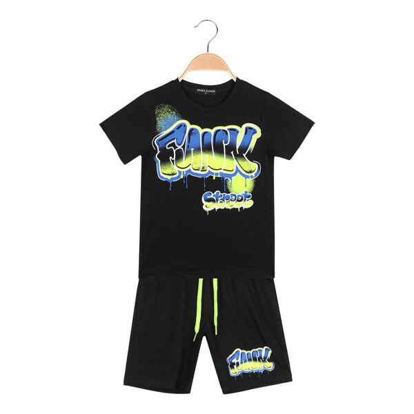 sweet set estivo 2 pezzi da bambino con stampa completi 3-16 anni bambino giallo taglia 06