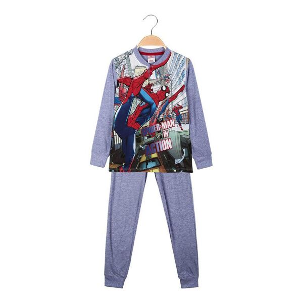 marvel spider-man pigiama lungo in cotone da bambino pigiami bambino blu taglia 03