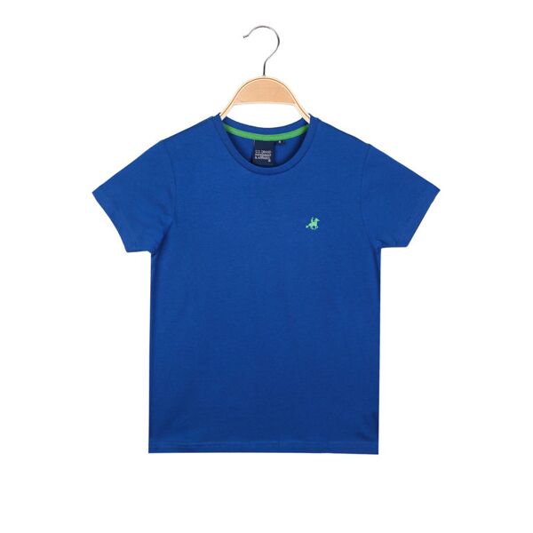 u.s. grand polo t-shirt in cotone manica corta ragazzo t-shirt manica corta bambino blu taglia 12