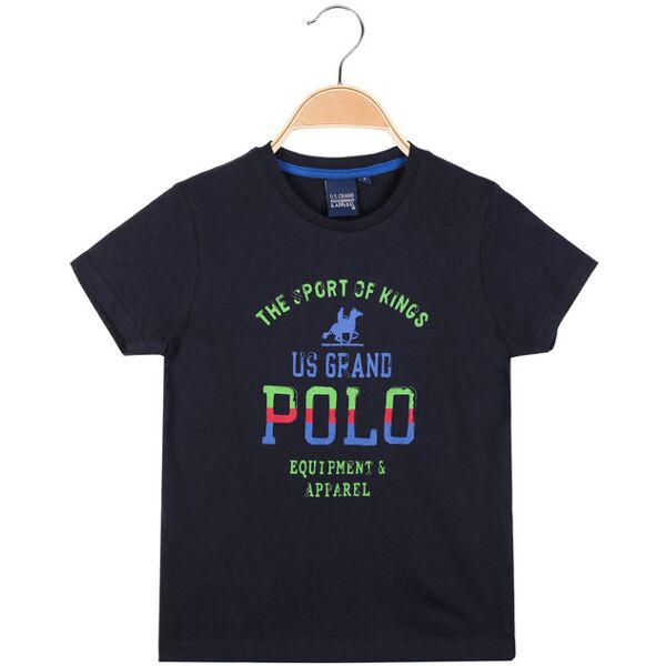 u.s. grand polo t-shirt manica corta bambino con scritta t-shirt manica corta bambino blu taglia 12