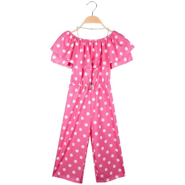 mec girl tuta jumpsuite da bambina a pois vestiti bambina fucsia taglia 10