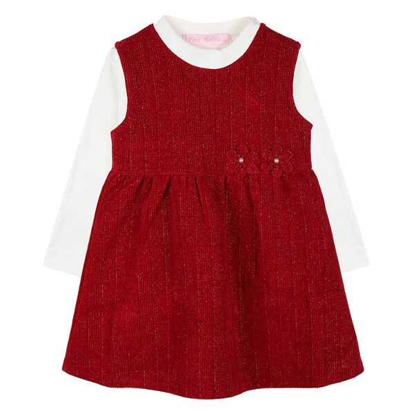 pink rabbit vestito elegante da neonata con maglietta completi 0-36 m bambina rosso taglia 30m