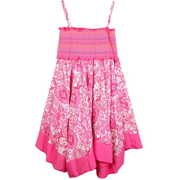 pink baby vestito smanicato da bambina floreale vestiti bambina fucsia taglia 04