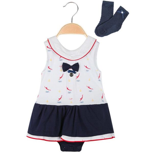 yes! do kid's vestito smanicato da neonata con calzini completi 0-36 m bambina blu taglia 06/09