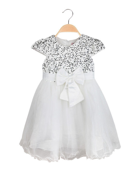 solada abito bimba elegante a maniche corte in tulle abiti bambina bianco taglia 14