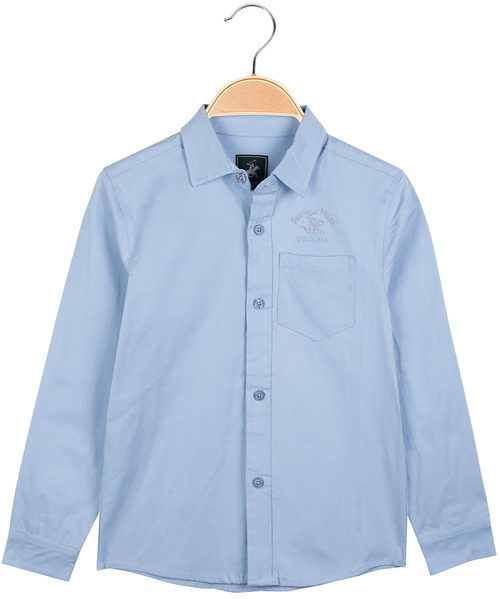 polo club camicia da ragazzo con taschino camicie bambino blu taglia 08