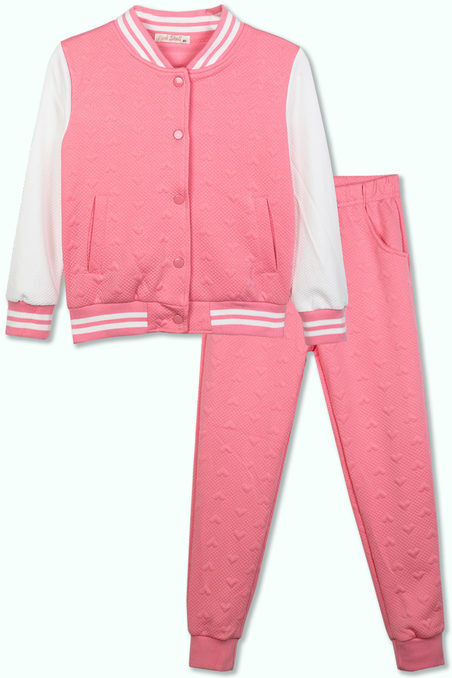 pink shell completo sportivo da bambina 2 pezzi con felpa a bottoni tute sportive bambina fucsia taglia 12