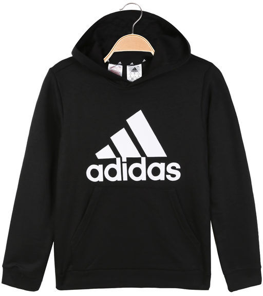 adidas felpa da ragazzi con cappuccio in cotone felpe unisex bambino nero taglia 11/12