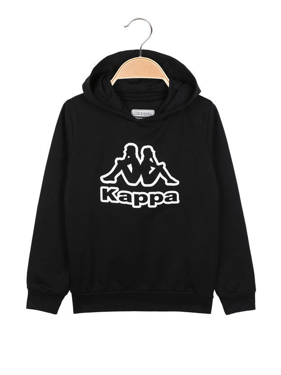 kappa felpa leggera da bambini con cappuccio felpe leggere unisex bambino nero taglia 08