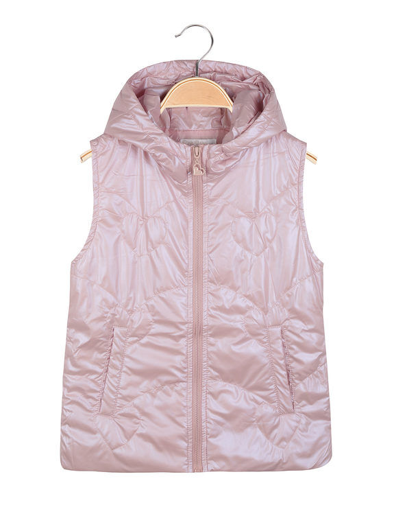 pink baby giacca smanicata da bambina con cappuccio smanicato bambina rosa taglia 04