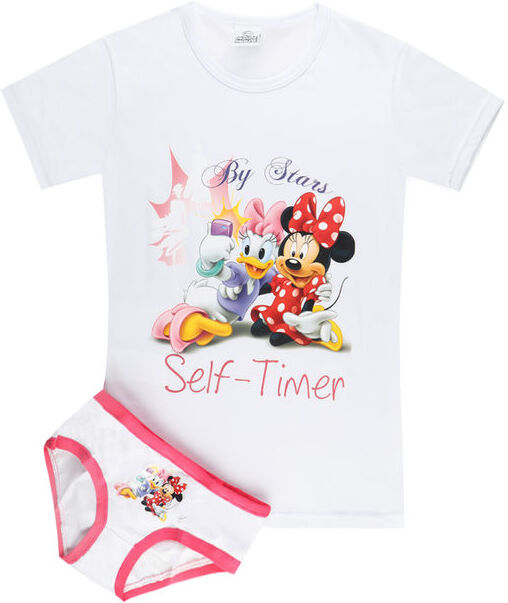 disney minnie mouse completo intimo 2 pezzi da bambina completi intimi bambina bianco taglia 03/04