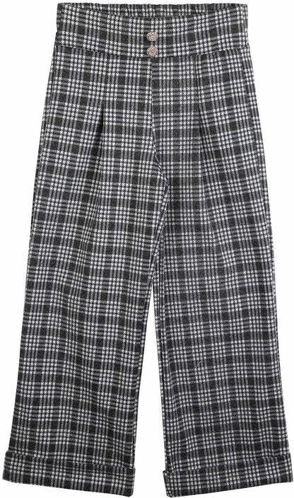 solada pantaloni da bambina culotte con risvolto pantaloni casual bambina grigio taglia 10