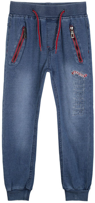 super brother pantaloni da bambino effetto jeans pantaloni sportivi in felpa bambino rosso taglia 04