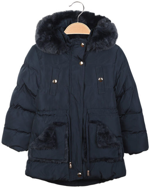 lady moda parka imbottito da bimba con cappuccio giacconi e giubbotti bambina blu taglia 01/02