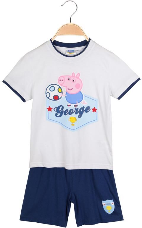 peppa pig pigiama corto bimbo con stampa george pigiami bambino bianco taglia 08