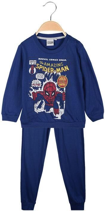 marvel pigiama lungo in cotone da neonato spider man pigiami bambino blu taglia 18m