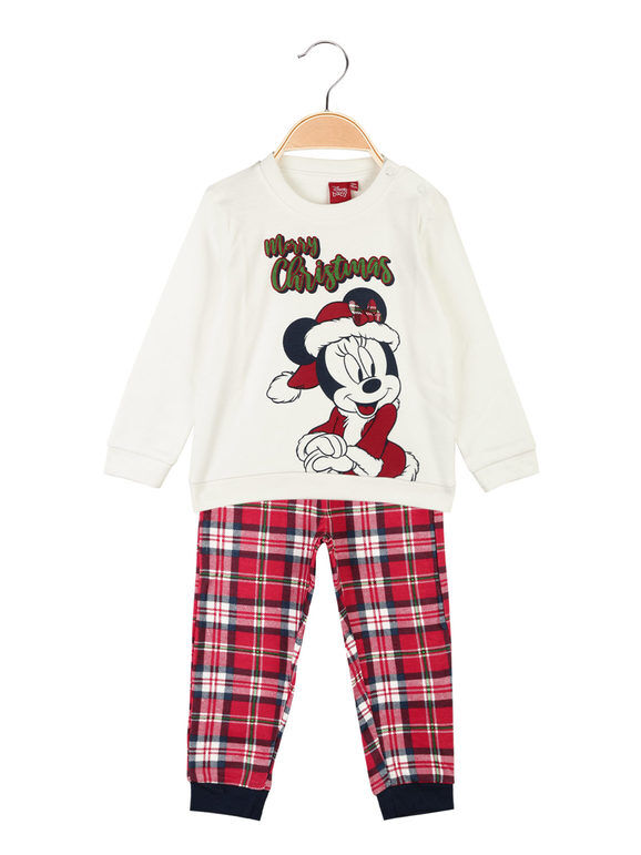 disney pigiama natalizio minnie da neonata in caldo cotone pigiami bambina bianco taglia 18m