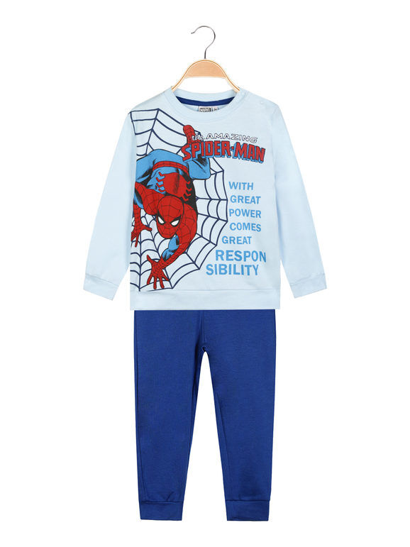 marvel spider-man pigiama lungo in caldo cotone da neonato pigiami bambino blu taglia 30m