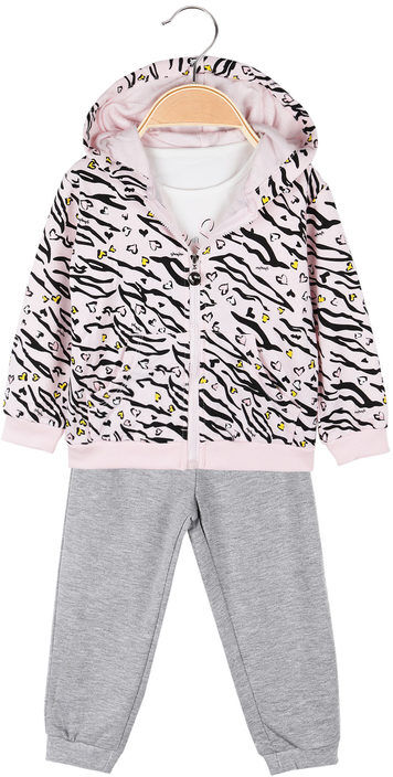 re panda tuta sportiva bambina 3 pezzi con cappuccio abbigliamento bambina rosa taglia 01