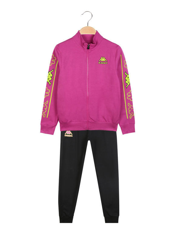 kappa tuta sportiva bicolor da bambina completi 3-16 anni bambina fucsia taglia 14