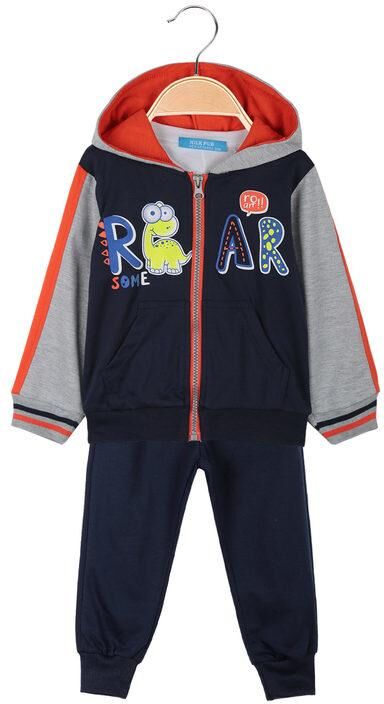 milk pub tuta sportiva neonato 3 pezzi con zip intera completi 0-36 m bambino blu taglia 12m