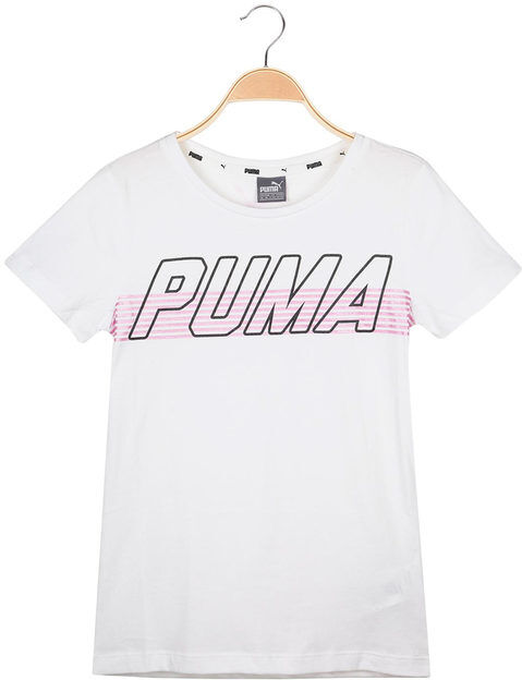 Puma Alpha logo tee t-shirt bianca con stampa T-Shirt Manica Corta bambina Bianco taglia 16