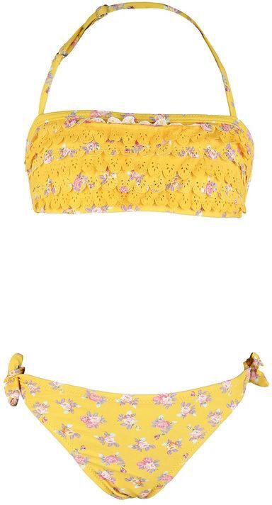 Power Flower Bikini bambina fiorato a fascia Bikini bambina Giallo taglia 12/14