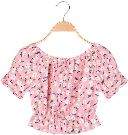 Solada Blusa a fiori da bambina T-Shirt Manica Corta bambina Rosa taglia 12