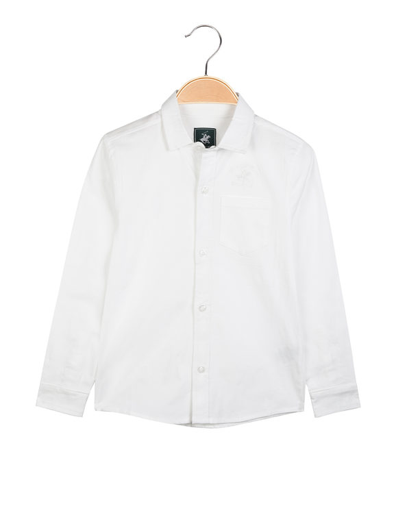 Polo Club Camicia da ragazzo con taschino Camicie bambino Bianco taglia 14