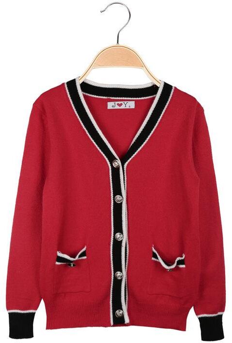 J Y Cardigan in maglia con bottoni Cardigan bambina Rosso taglia 12