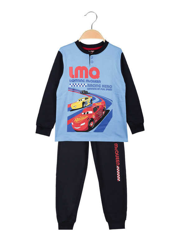 Disney Cars pigiama da bambino in cotone felpato Pigiami bambino Blu taglia 03