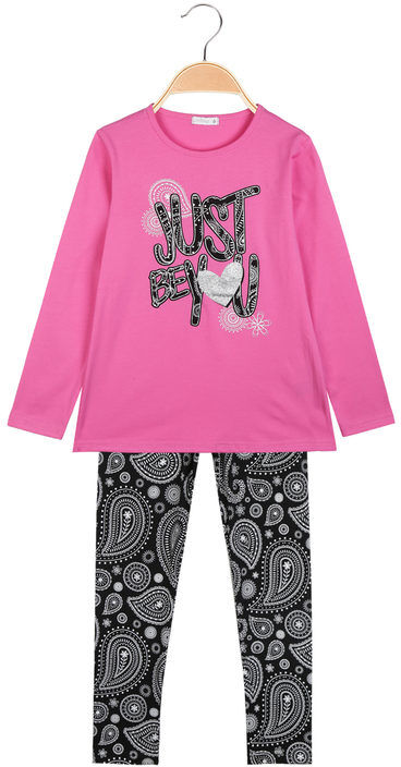 Lollitop Completo 2 pezzi da bambina con leggings Completi 3-16 Anni bambina Fucsia taglia 16