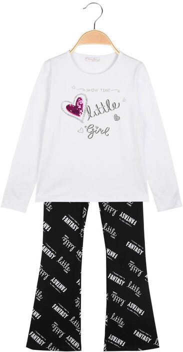 Sweet Completo 2 pezzi da bambina con scritte Completi 3-16 Anni bambina Bianco taglia 10