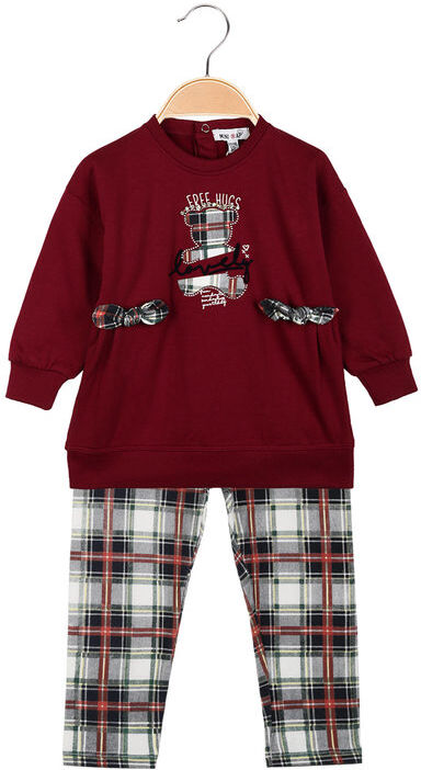 Mini Rap Completo 2 pezzi da neonata felpa + leggiings Completi 0-36 M bambina Rosso taglia 09/12