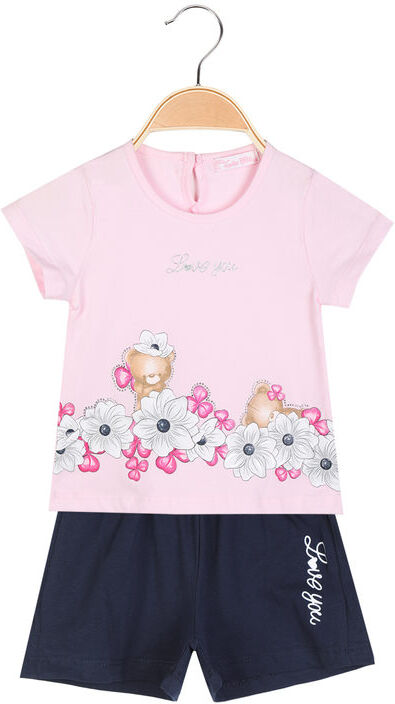 Luisa Chic Completo corto da neonata in cotone 2 pezzi Completi 0-36 M bambina Rosa taglia 24M