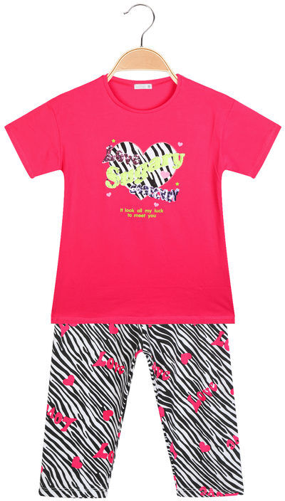 Lollitop Completo da bambina 2 pezzi con stampa animalier Completi 3-16 Anni bambina Fucsia taglia 12