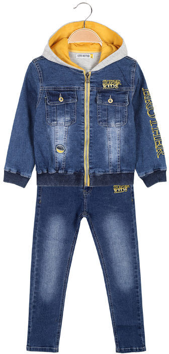 Enjoy Completo da bambino 3 pezzi in jeans Completi 3-16 Anni bambino Grigio taglia 06