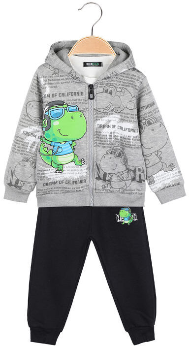 Mr Jek Completo felpato 3 pezzi da neonato Completi 0-36 M bambino Grigio taglia 12M