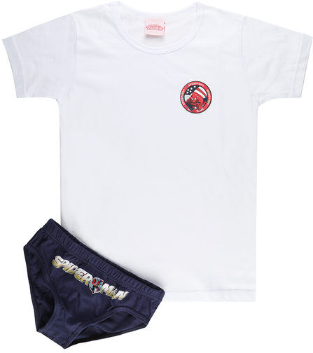 Marvel Completo intimo da bambino slip+ t-shirt Completi Intimi bambino Bianco taglia 03/04