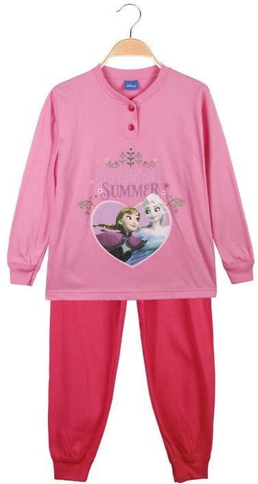 Disney Elsa & Anna Pigiama lungo da bambina in cotone Pigiami bambina Rosa taglia 03/04