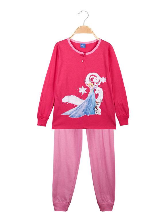 Disney Elsa pigiama lungo bambina in cotone Pigiami bambina Fucsia taglia 03/04