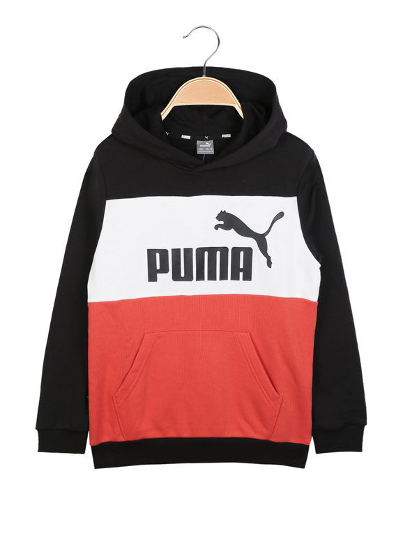 Puma ESS + Felpa da ragazzi con cappuccio in cotone Felpe Leggere bambino Nero taglia 13/14